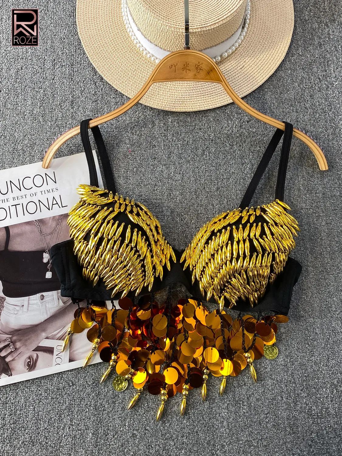 

Heavy Duty Metal Bead Sequin Bustier Cami Tank Top Women Spring Summer Design, Slim Fit Cropped Top