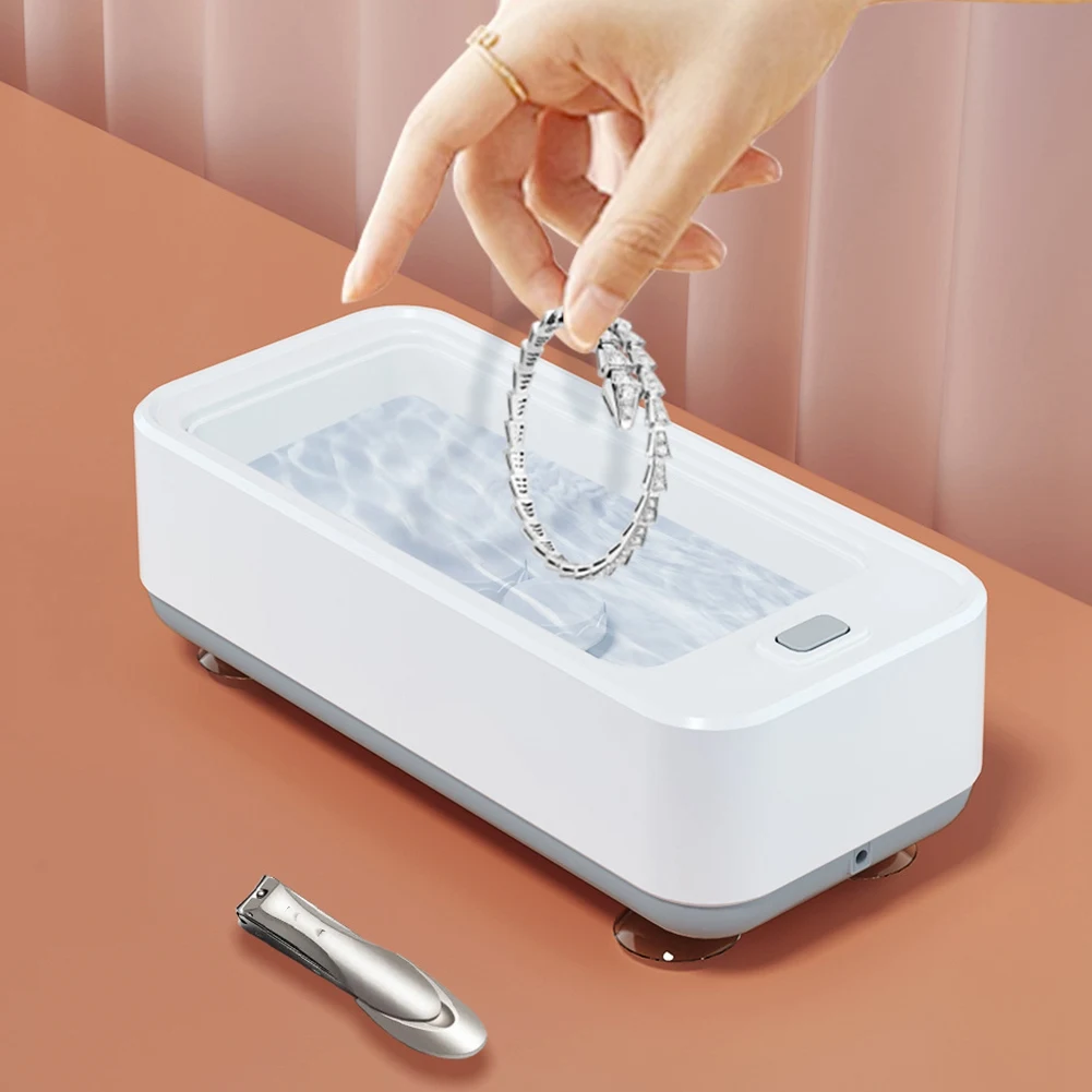 Ultrasonic Cleaning Machine Rust Remover High Frequency Vibration Glasses Watch Jewelry Cleaner Washing Tools-Pink