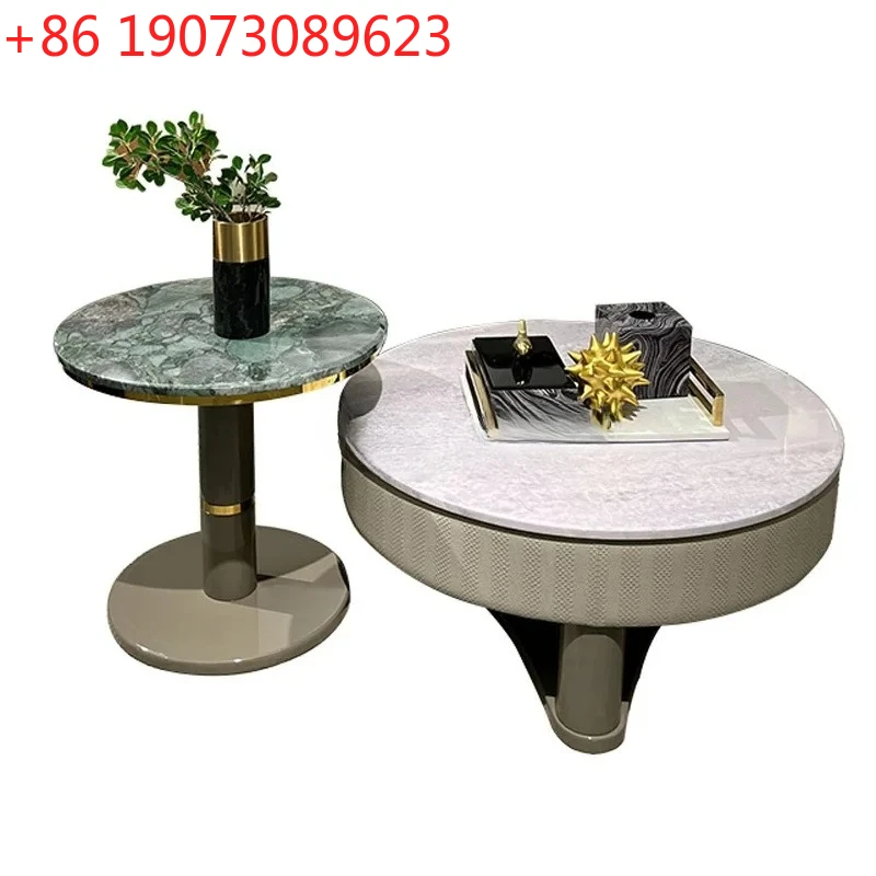 

Итальянский светлый роскошный журнальный столик из цельного дерева