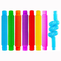 8Pack Large Pop Tubes Fidget Toys Sensory Toy for Stress Anxiety Relief for Children Adults Learning Toys Toddlers Stretch Tube