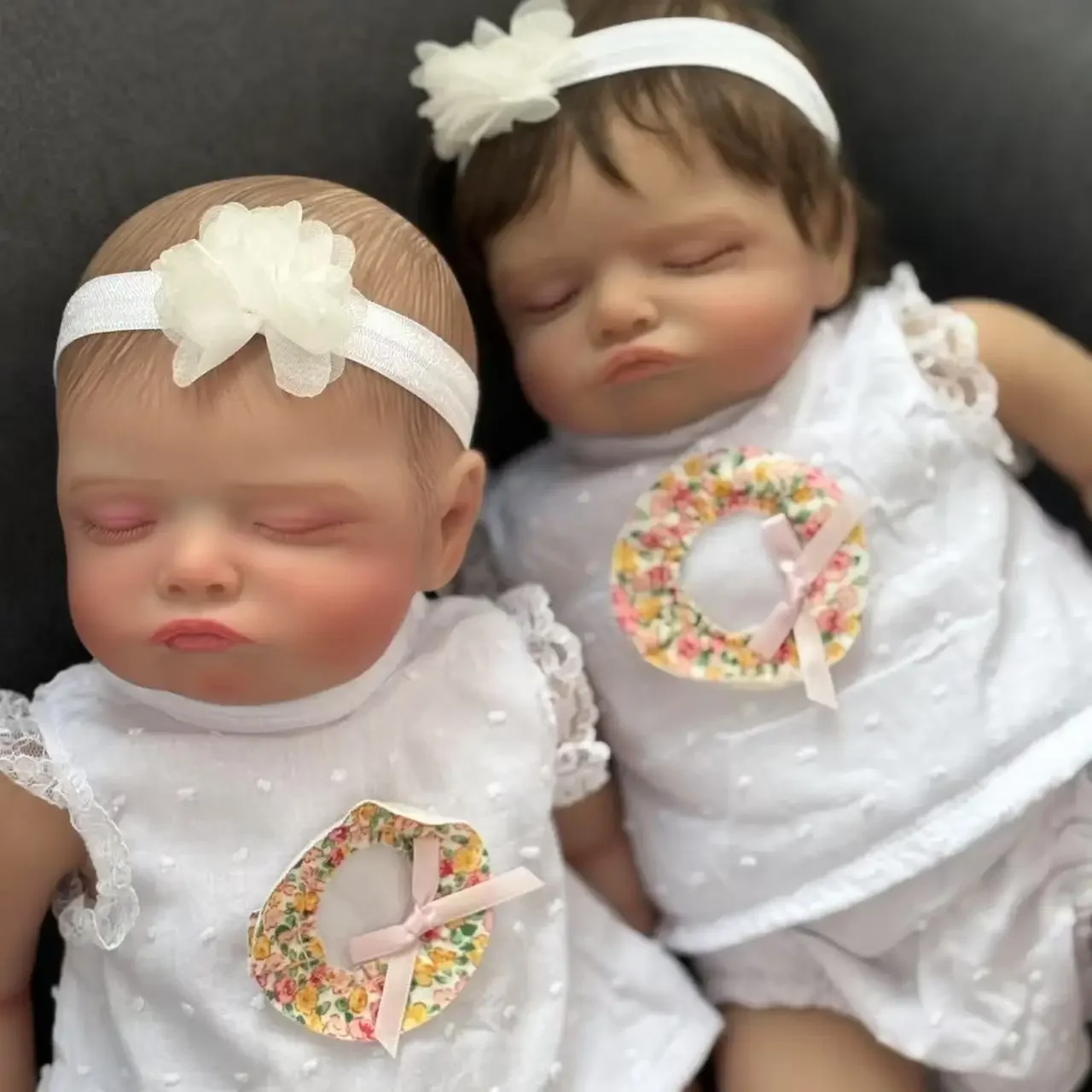 Rosalie Slapende Reborn Pop 18'' Handverf Haar/Handgeworteld Haar Levensechte Meerdere Lagen Schilderen 3D Huid Zichtbare Aderen