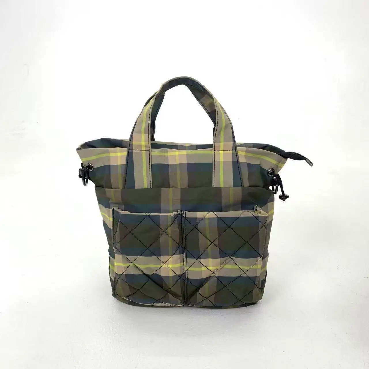 

Женская новая модная стеганая сумка через плечо из хлопка с ромбовидной сеткой, универсальная простая сумка через плечо с несколькими карманами