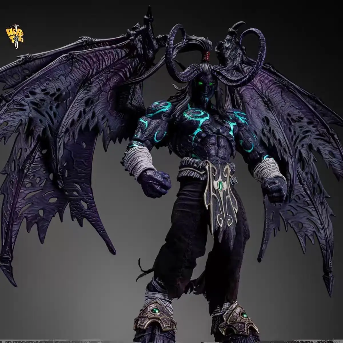 Hero Toys 1/10 Scale Male Soldier Demon Hunter Black Illidan Action Figure Collectible Model Customized Toys Kids Birthday Gift