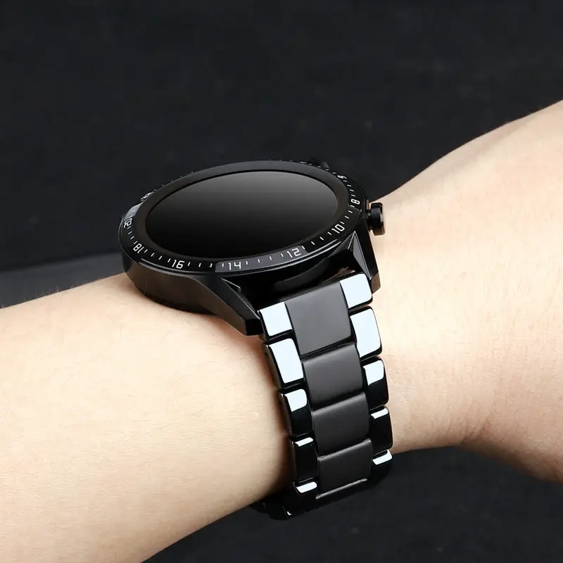 22mm Ceramic Watch Band for Galaxy, Gear S3 & Huawei GT Watches