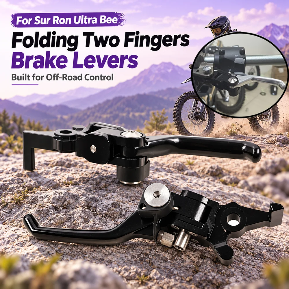 Electric Dirt Bike Folding Two Fingers Brake Levers Drop-proof Forged Brake Handle Lever For Sur Ron Ultra Bee Surron Ultrabee