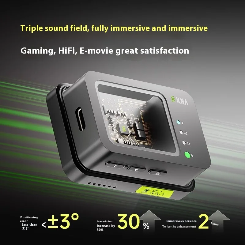 Custom Virtual 7.1 Gaming Sound Card KNA Light Environment Esports Earphones External HiFi for PC FPS Professional Gift