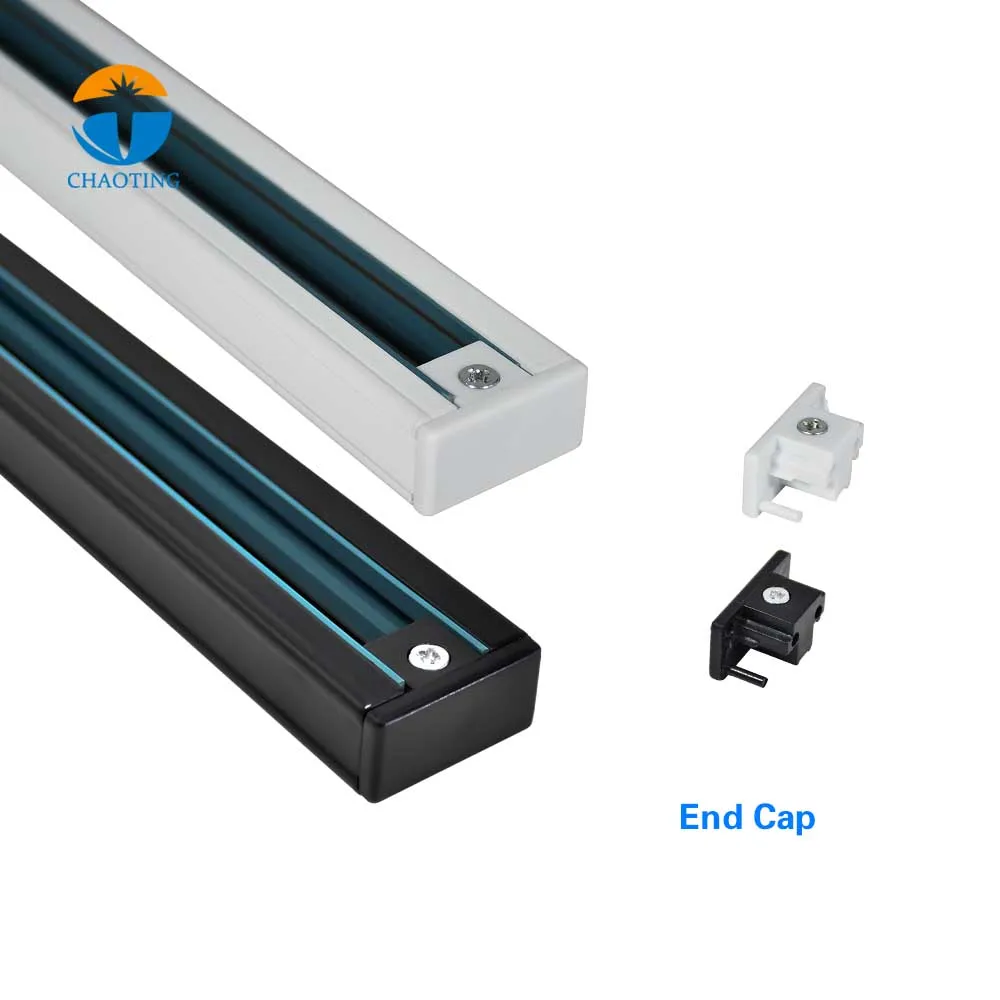 Modern Commercial 3-Year Warranty Track Light 1M/2M/3M Aluminum Rail with 3 Wire LED Cob Chip 2700-6500K Spotlight Black White