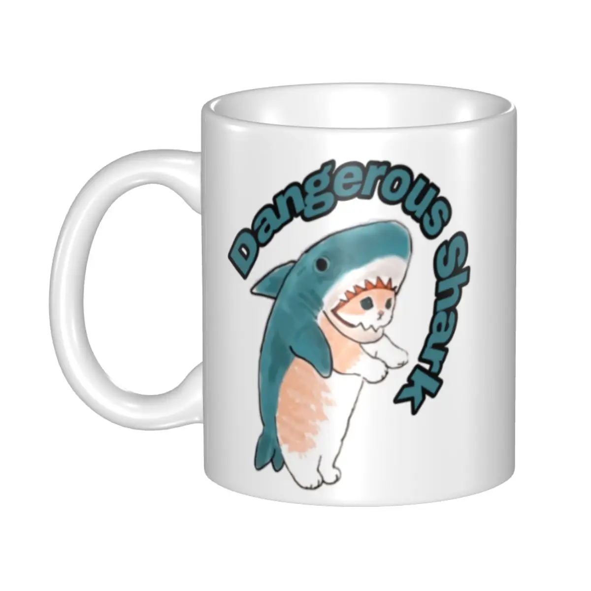 Customized Cartoon Anime Animals Cat Shark Mug DIY Ceramic Tea Milk Coffee Cup