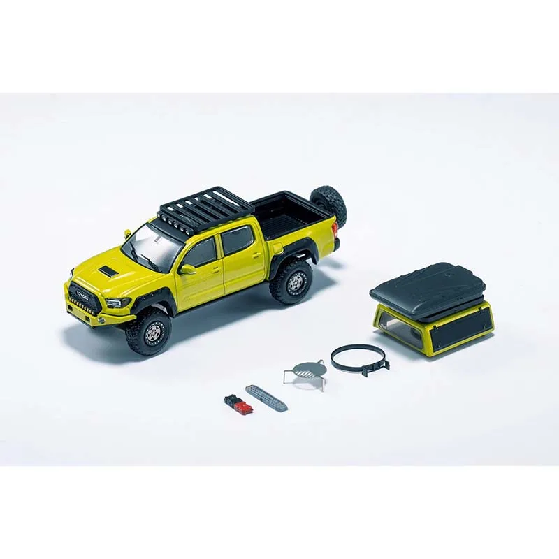 Gcd 1/64 toyota tacoma off-road suv carros fundidos modelo simulação liga coleção desktop exibição carros modelo menino presente de aniversário