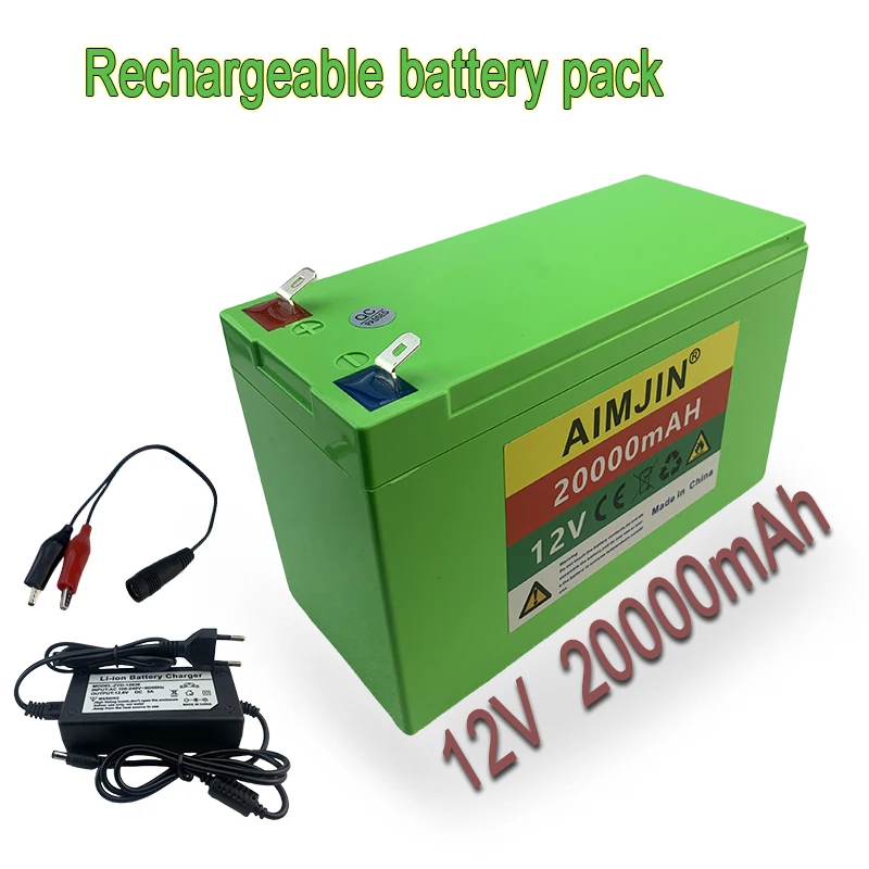 3S6P 12V 20000mAh 18650 Battery Pack lithium battery recharable battery Solar storage Battery Electric lighting Outdoor battery