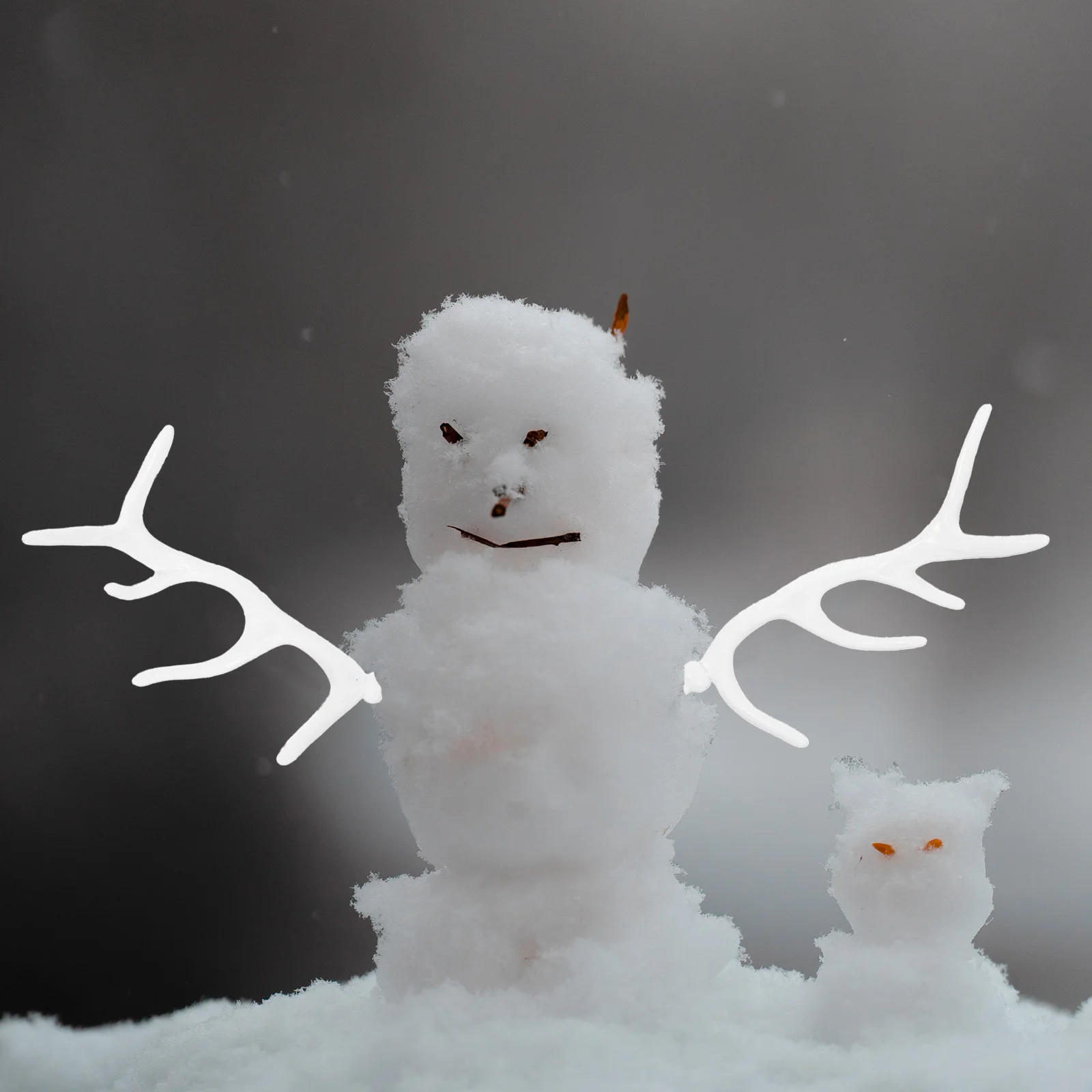 

Plastic Deer Antlers Snowman 10 Pairs White 9cm Branches for DIY Christmas Decorations Reusable Home Mall Hotel Accessories
