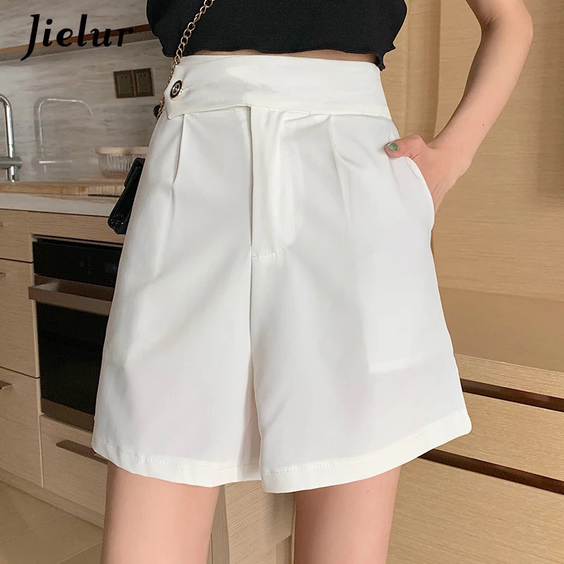 

Solid Color Shorts Summer Women Chic Pocket High Waist Chic Short Slim Harajuku New Korean Short Mujer Shorts Femme