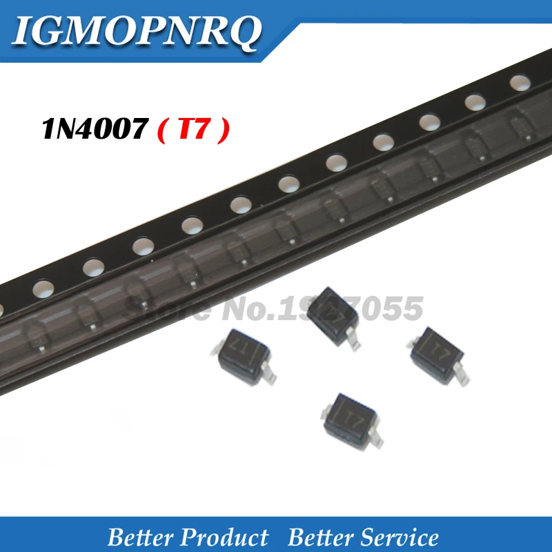 100Pcs SMD Diode 1206 Sô Phi-123 1N4148W 1N5819 1N4007 1N4148 SOD123 Sô Phi-323 0805 1N4148WS 1N5819WS B5819WS SOD323