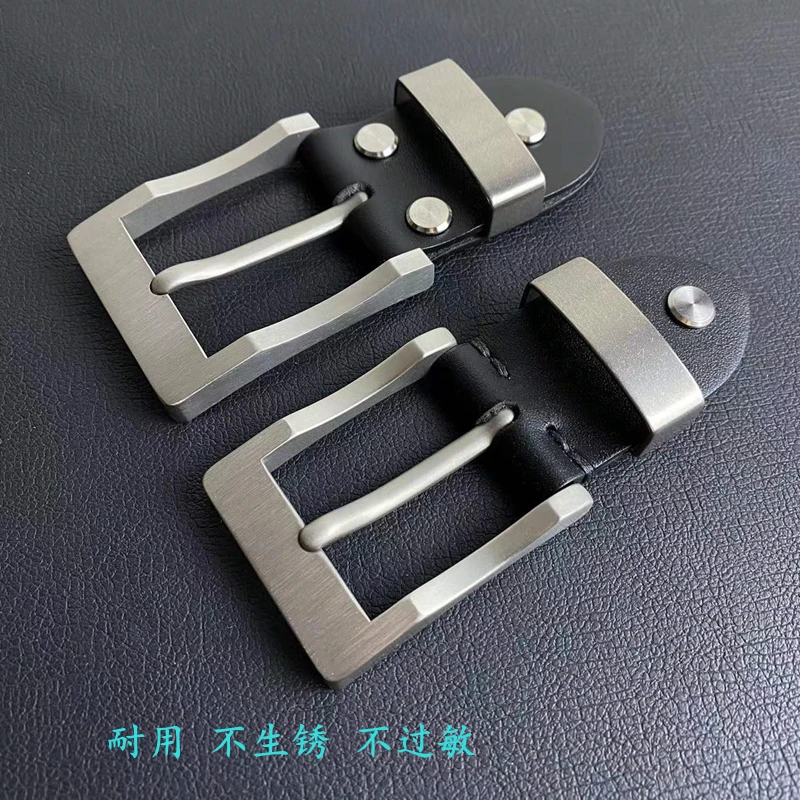 หัวเข็มขัดไทเทเนียมแท้ขนาด 35/40 มม. น้ำหนักเบาเป็นพิเศษ ป้องกันการแพ้ สำหรับผู้ชาย สไตล์ธุรกิจ ทนทานต่อการเกิดสนิม