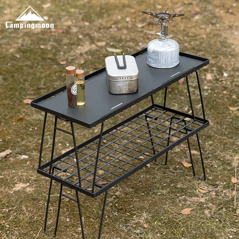 campingmoon-t-2258-アルミ合金折りたたみテーブルトップ-軽量コンパクト2ピーステーブルボード-キャンプ用アウトドアアクセサリー