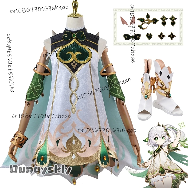 Nahida Genshin Cosplay Game Genshin Impact Nahida Lesser Lord Kusanali Cos Costume With Dress Wig 2024Halloween Costumes