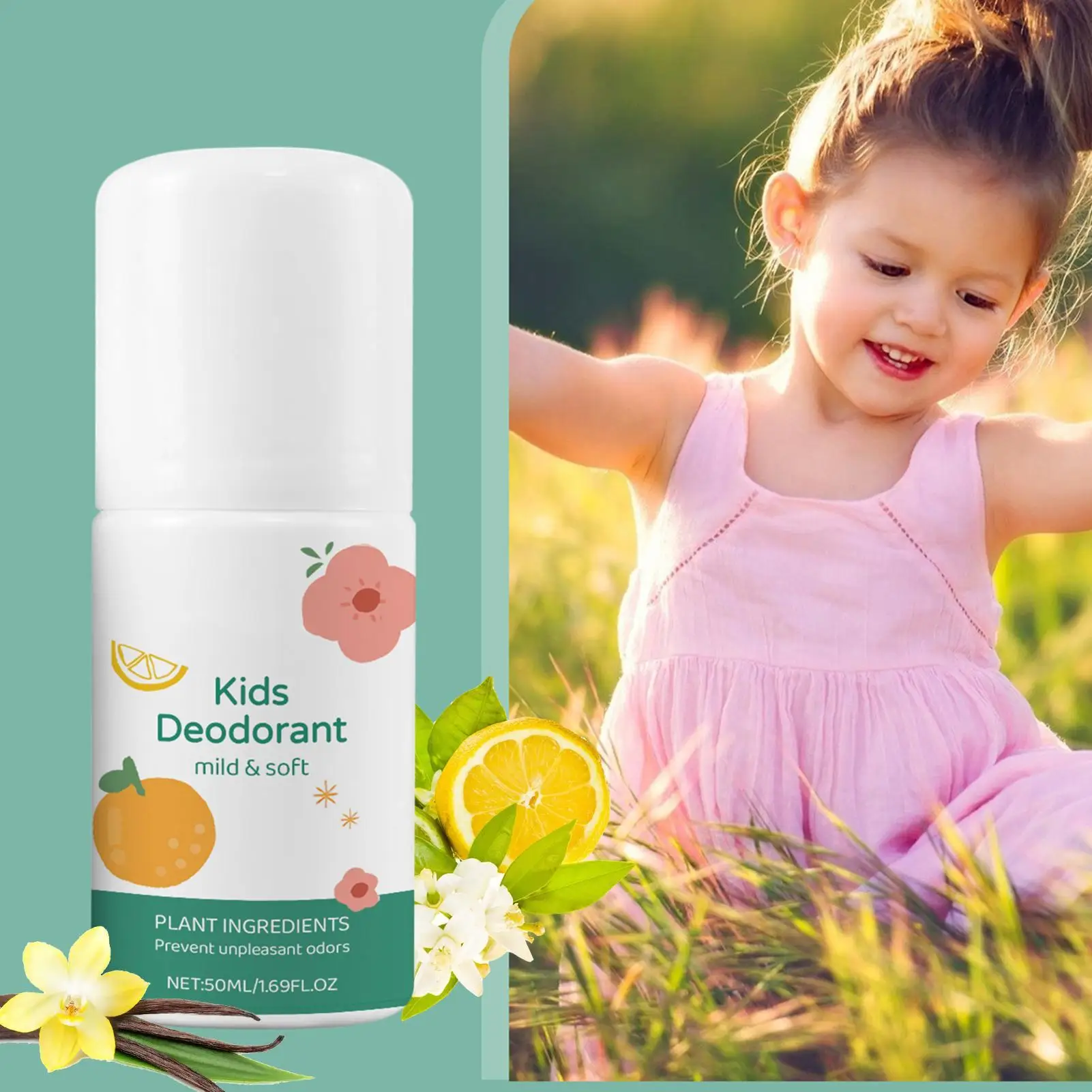 

1 шт., 50 мл, свежий натуральный дезодорант для детей, подростков, дезодорант, нежные и не раздражающие подарки