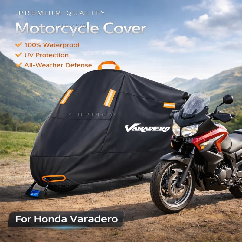 

For Honda XL1000 1000 125 Outdoor Motorcycle Cover Waterproof Thickened Polyester UV Protective Rain Dust Sun All Weather Cover