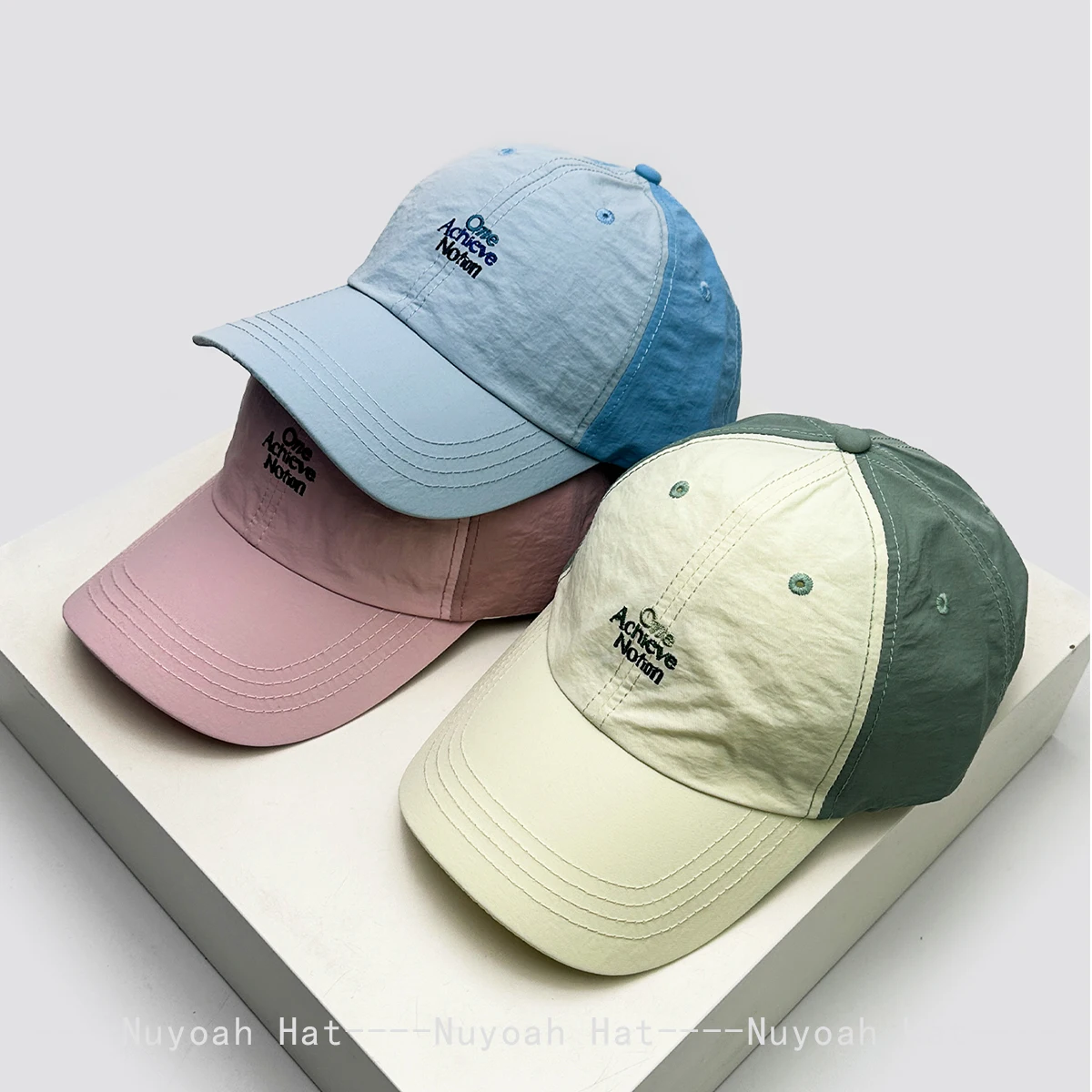 

New Men Women Quick-dry Color Block Embroidered Letters Baseball Hats Sunshade Outdoor Versatile Travel Peaked Caps Fashion ins