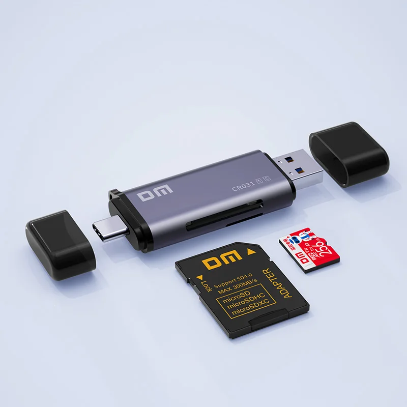 DM 2 в 1 USB3.1 + Type C TF и SD кардридер CR031