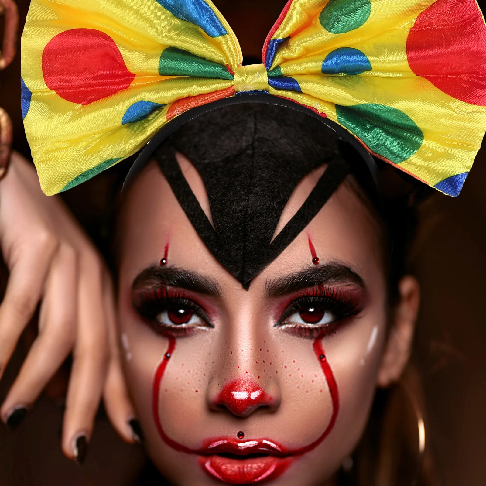 

1pc Clown Bow Accessory Role-Playing Accessories Oversized Dot Design Party Cosplay Accessory Halloween Costume Prop Women Hair