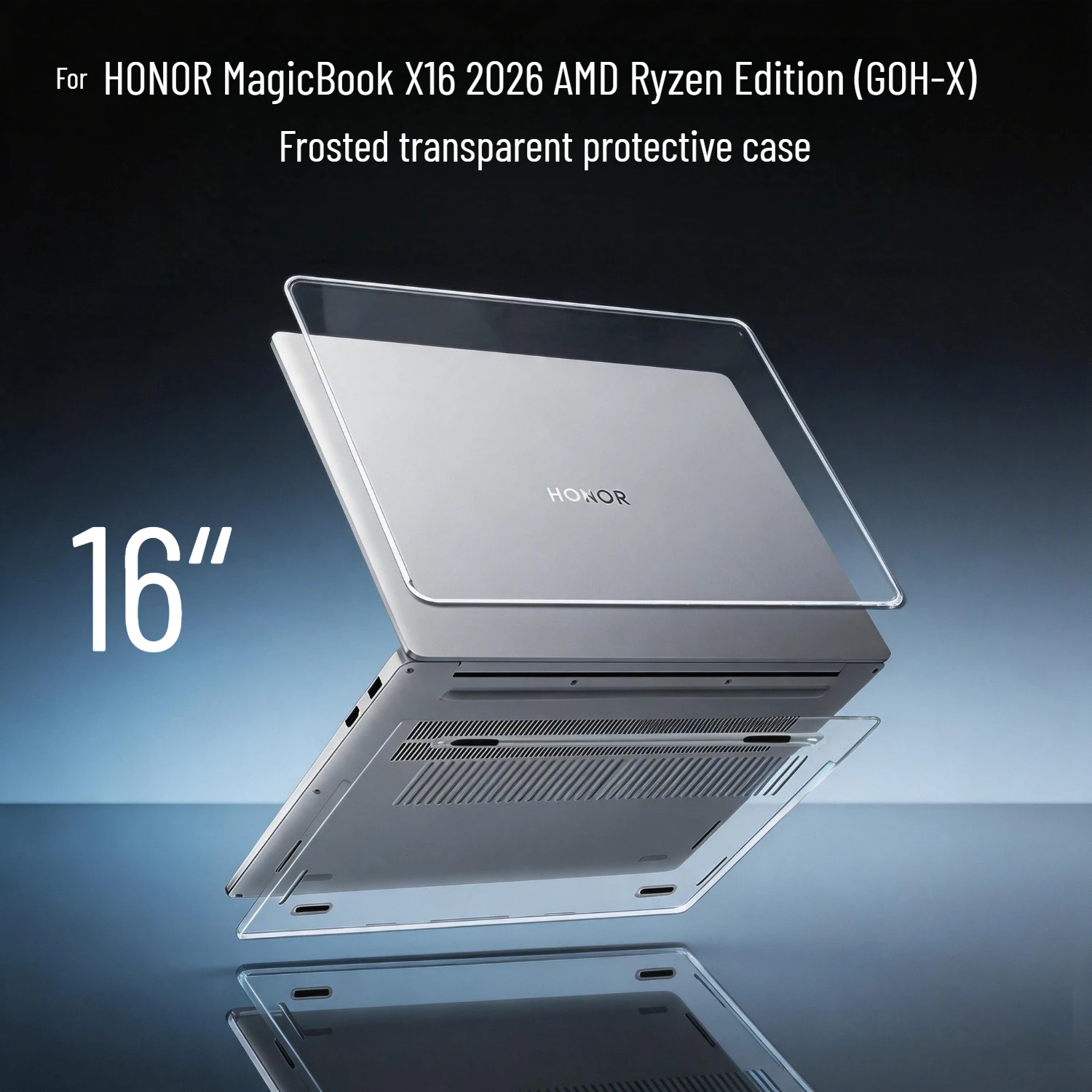 Matte Clear Case for HONOR MagicBook X16 2026 AMD Ryzen Edition (GOH-X) Laptop Cover 16 Inch Anti-Scratch Hard Protective Shell