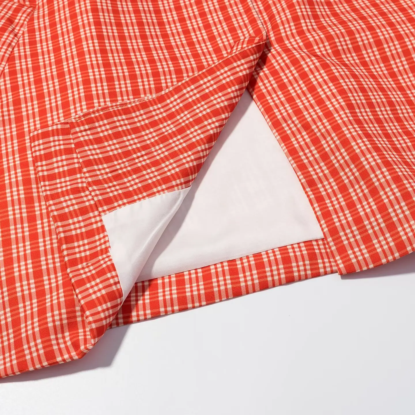 TFAFXY 2026 Frühling Herbst Lässiger Damen Karierter Schal-Mantel Einreihiger Loser Langarm Streetwear-Mantel – Detail 7