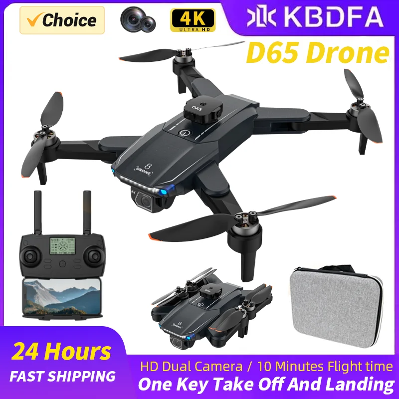 

KBDFA D65 Pro RC Drone Professinal With 1080P Wide Angle Dual HD Camera Foldable RC Helicopter WIFI FPV Height Hold Apron Sell