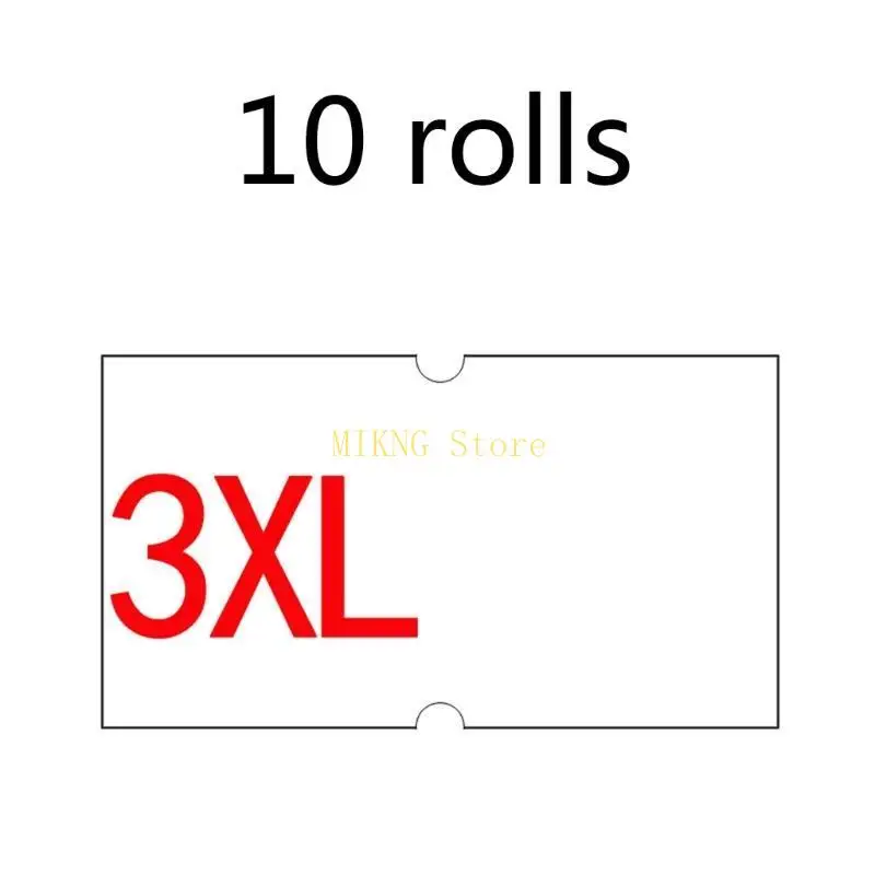 10 Rolls White Price Label Price Tag Labeling 22mm x 12mm White Retail Shop Price Label Set best sale