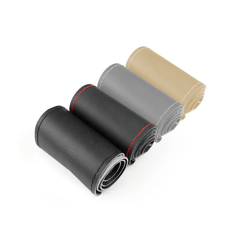 Car Large Microfiber Leather Steering Wheel Braid Cover Hand-sewing Universal Auto Interior Accessories 42cm 45cm 47cm 50cm