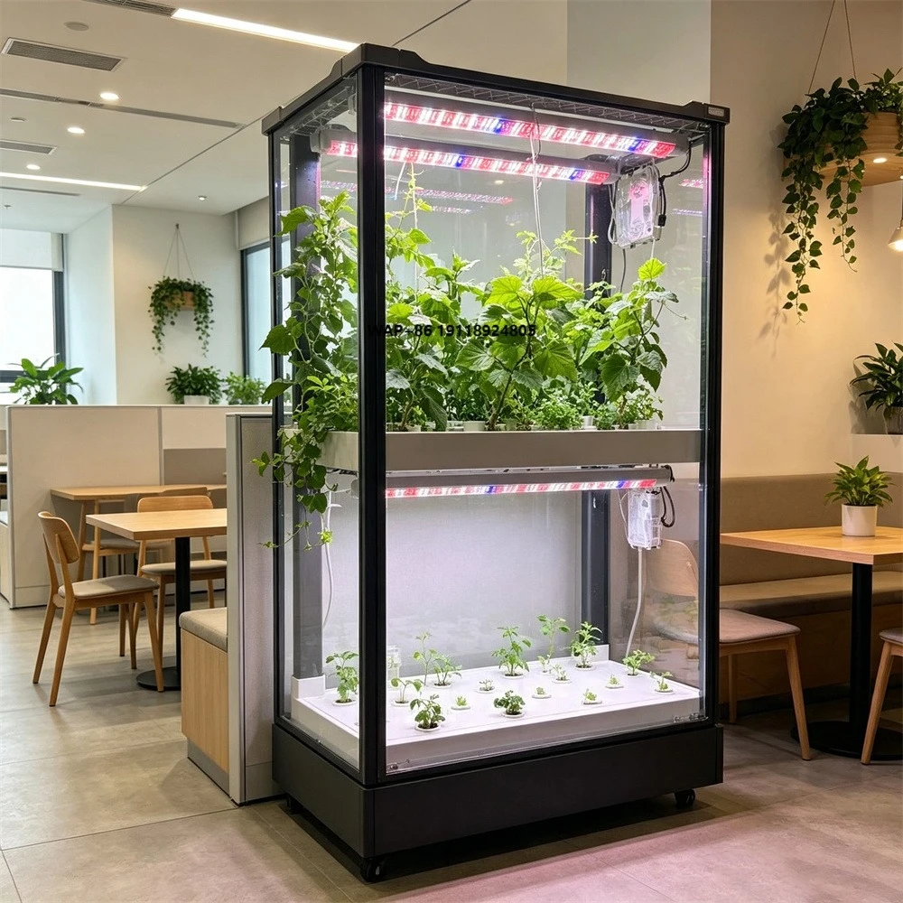 Small, assembled vertical hydroponic planting system with pump, multi-layer design, suitable for indoor vegetable and