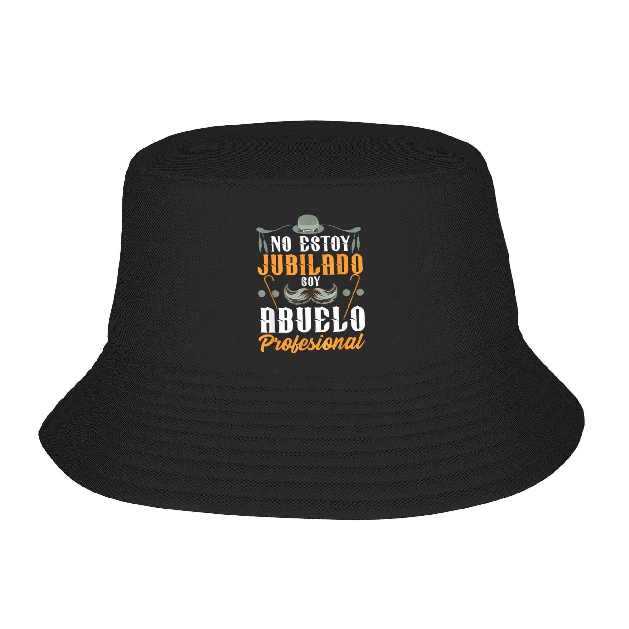 „No Estoy Jubilado Soy Abuelo Profesional“ Bucket Hat, Geschenk für Männer und Frauen, Harajuku-Arbeitsmützen für den Außenbereich, leicht