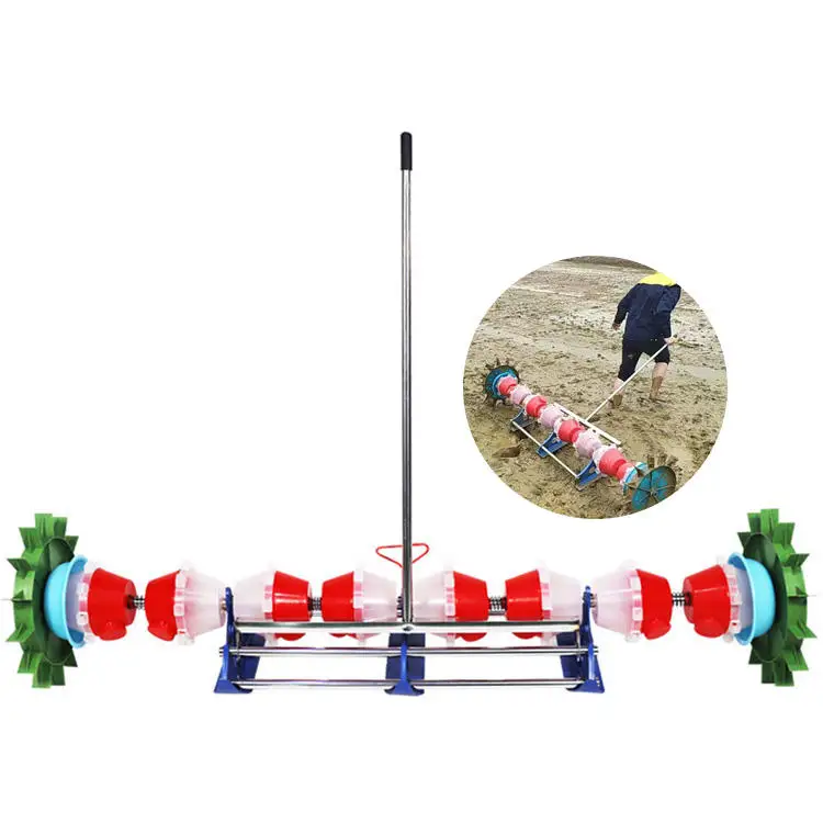 Agricultural Equipments 8 Rows Rice Drill Paddy Field Planter Direct Sowing Seeder