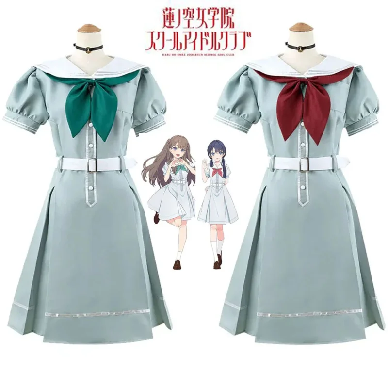 

Link! Like! LoveLive! Summer Dress Tie Uniform Anime Love LiveHasu No Sora Jogakuin School Idol Club Cosplay Costume