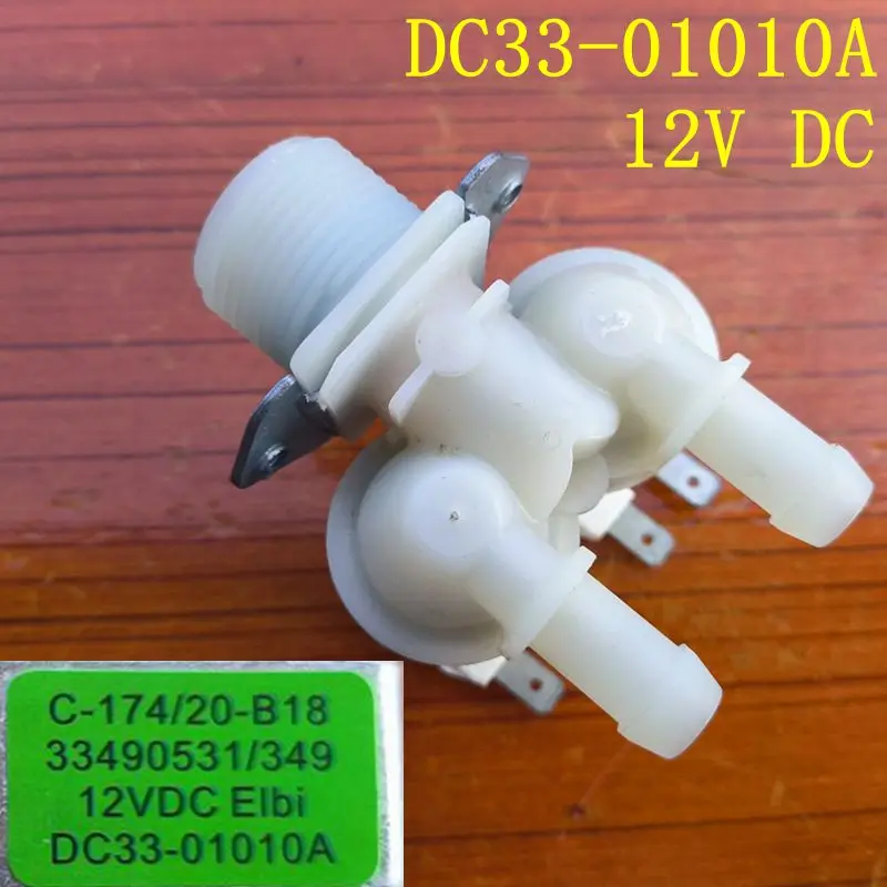 

Nuevo para lavadora Samsung DC33-01010A DC 12V válvula solenoide de entrada de agua eléctrica piezas de lavadora