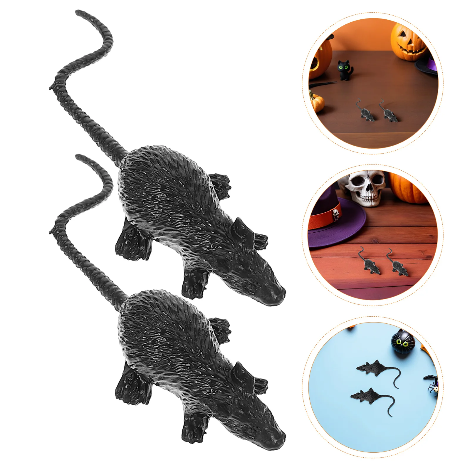 

20pcs Plastic Mini Rats Joke Prop Realistic Fake Mice For Prank Party Supplies Halloween Decor Scary Simulation Rat Animal Trick