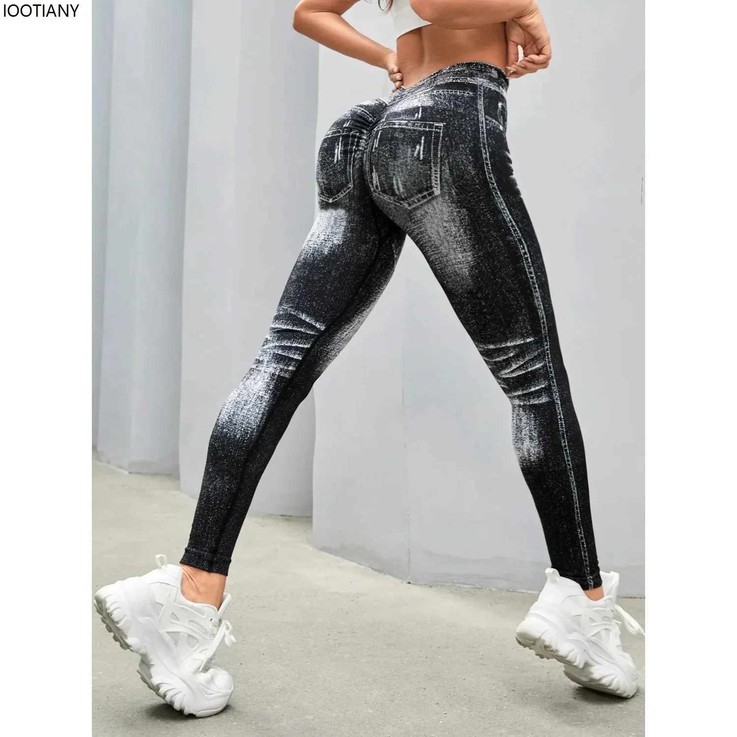 

Women's High-waisted Printed Peach Hip Yoga Leggings With Faux Pockets Yoga Fitness Pants Adult High-elastic Sports Pants 2026