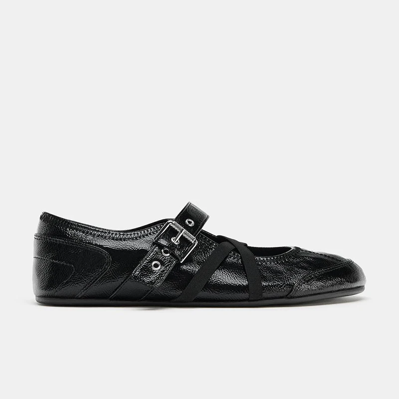 novedad-de-primavera-zapatos-planos-mary-jane-con-efecto-charol-punta-redonda-tira-Unica-comodos-para-mujer