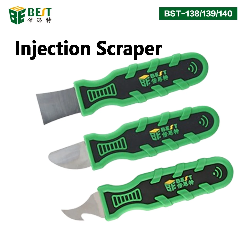 3Pcs Injection Scraper Set Multiple Shape Prying Blade Kit Stainless Steel Glue Removing Tool for Machinery and Electronics