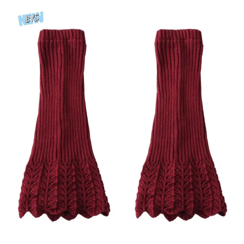 

Comfortable Y2K Women Knitted Leg Warmers Sweet Solid Color Women's Foot Cover Thickened Breathable Long Calf Socks Harajuku