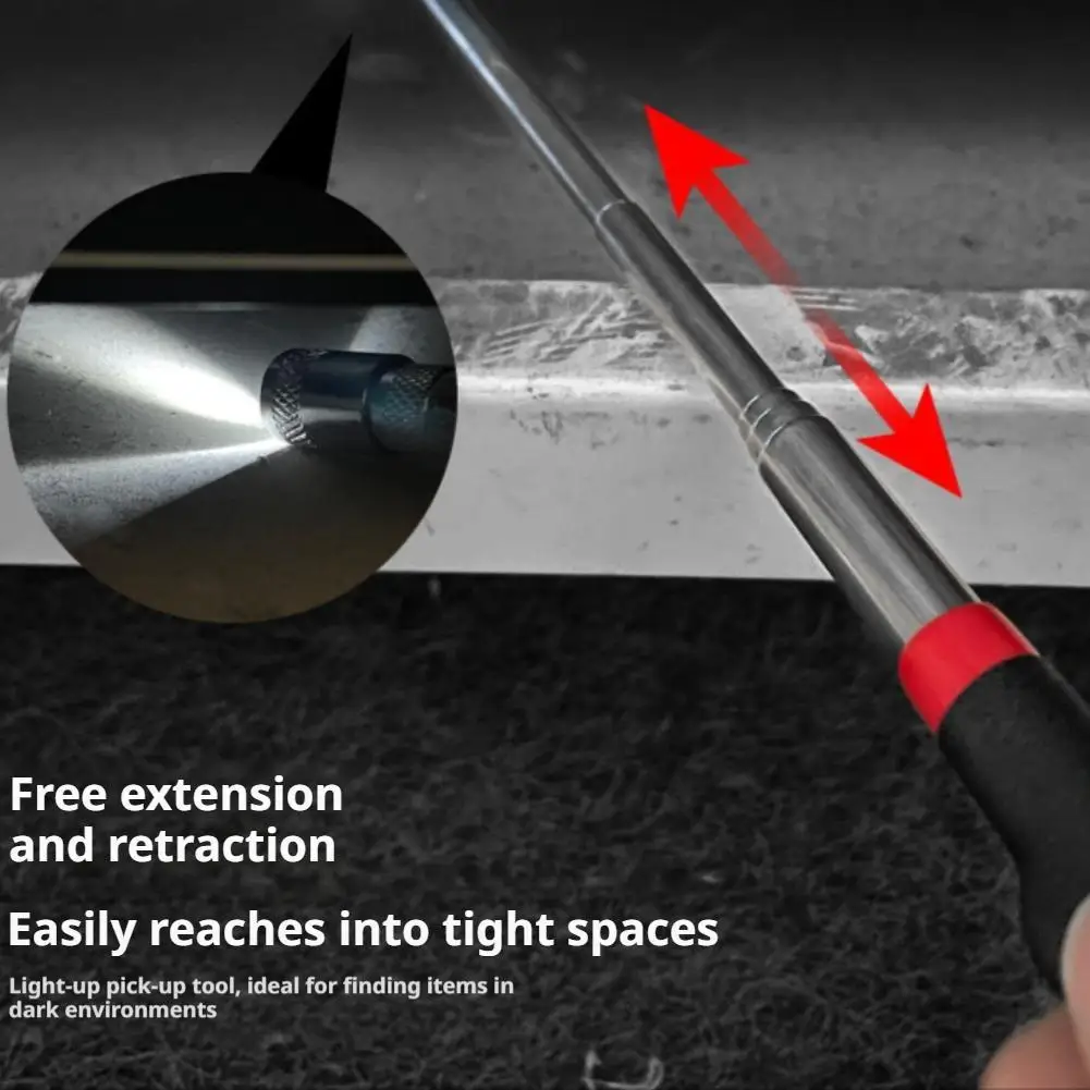 Telescopic Handle Magnetic Pickup Stainless Steel Antenna Retractable Suction Iron Rod Strong Magnetic Suction Rod