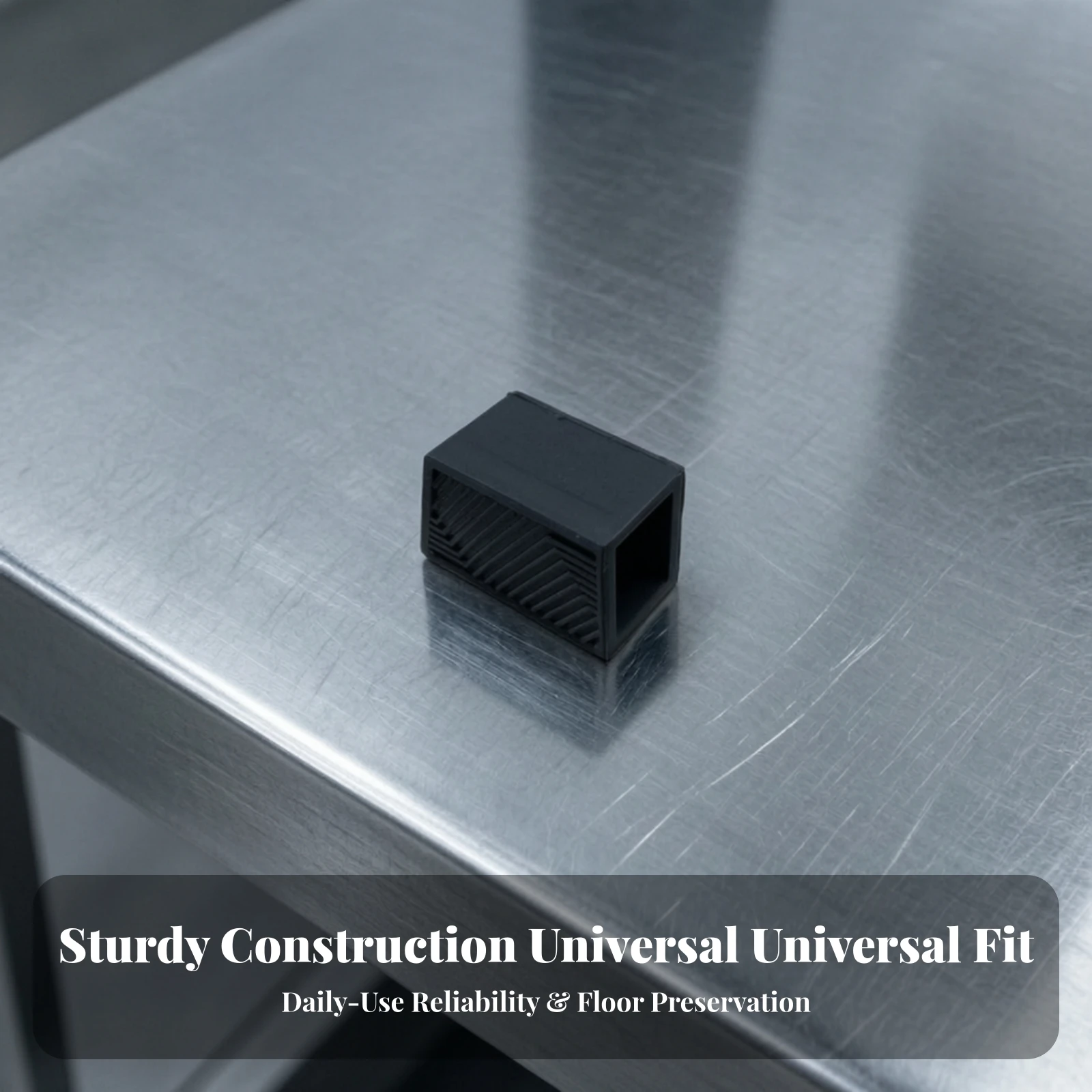 Rectangular Tube Cap Anti-Slip Rubber Tubing End Cap Rectangular Rubber Foot Pad Sleek Furniture Feet Shock-Absorbing