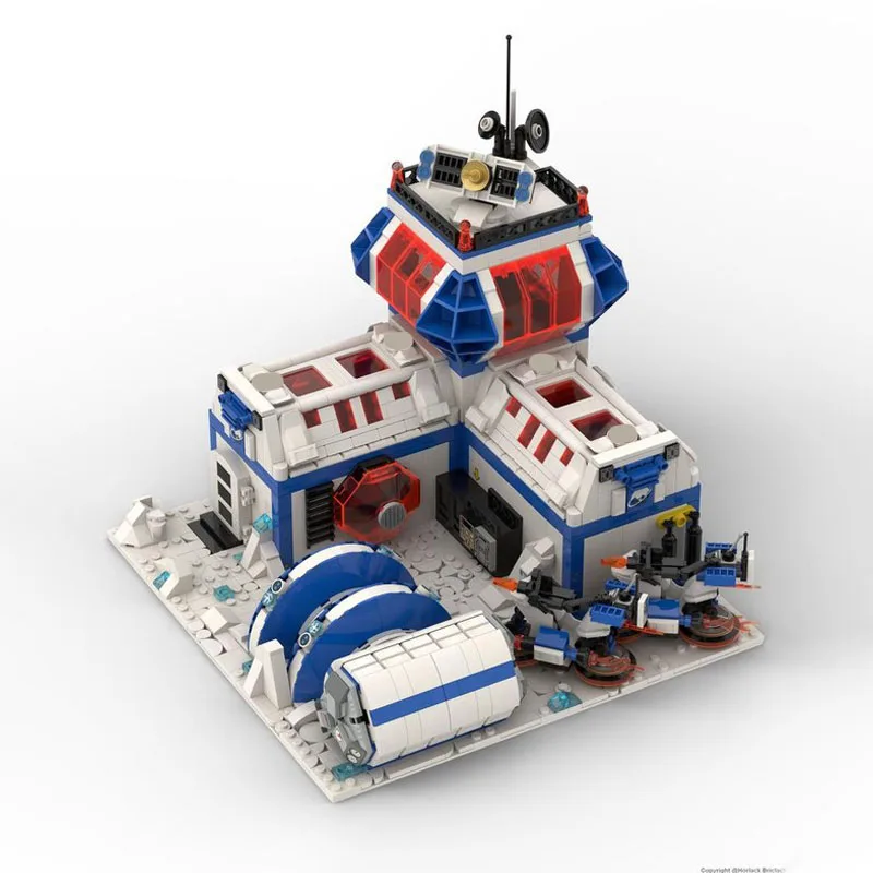 NEW 1827PCS MOC Space Exploration Outpost Model Collectible Display DIY Creative Building Blocks Home Decor Gift Display Gift