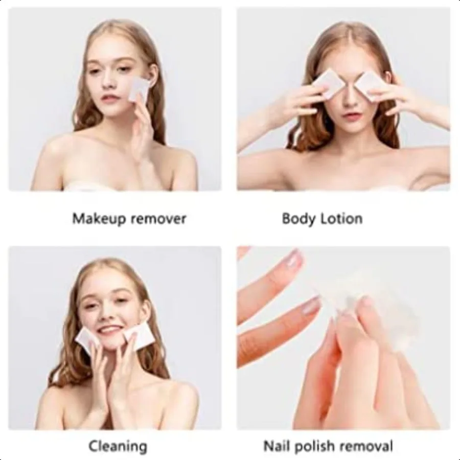 1000 Uds. Almohadillas de algodón desmaquillantes ultrafinas perfectas para cara, labios, ojos, uñas, esmalte desmaquillante, limpieza y piel diaria C