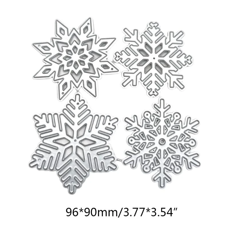 4 قطعة/المجموعة الثلج يموت تخفيضات الاستنسل شفرة لكمة الإستنسل يموت النقش يموت #6