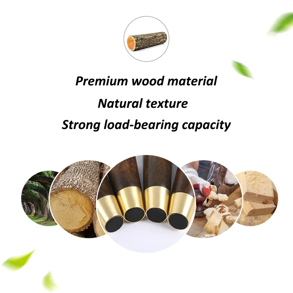 4pcs Wood Furniture Legs Feet with Mount Accessories As Replacement for Sofa Bed Couch Table Cabinets Wooden Legs