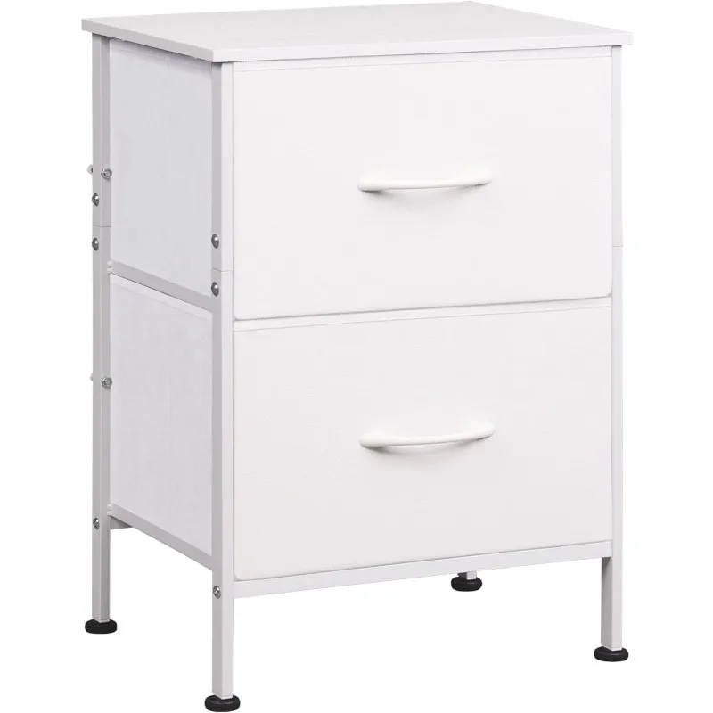 

Nightstand with 2 Drawers, Bedside Furniture, Night Stand, Small Dresser for Bedroom, End Table with Fabric Bins, Dormitory