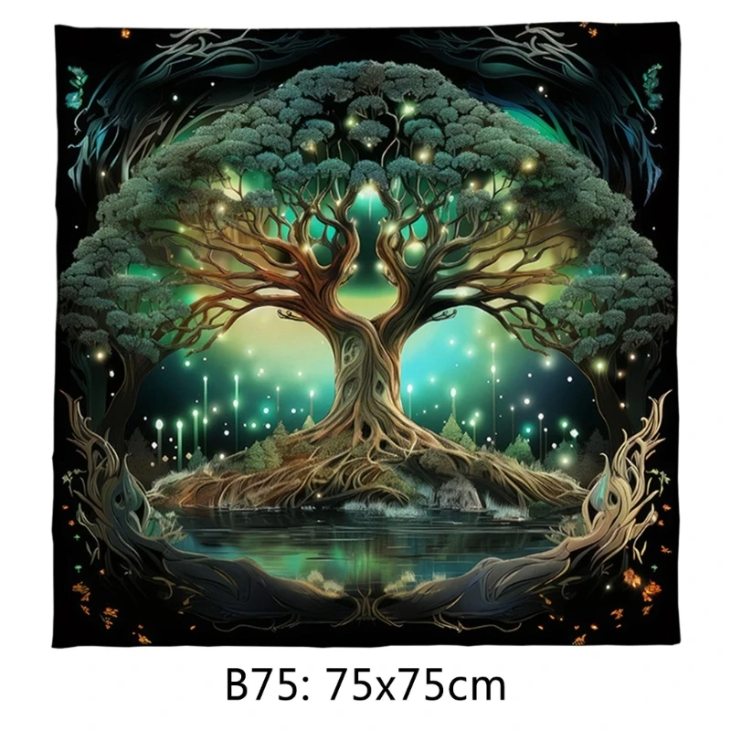 Trees Of Life Altars Cloth Tarots Cards Tablecloth Divinations Cards Table Cloth Square Tapestry Witchcrafts Supply