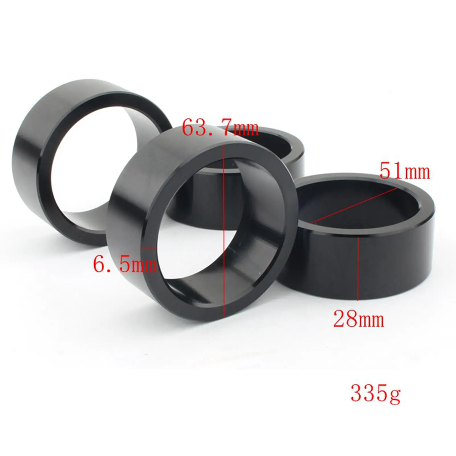 

4pcs/Set 2.5'' ATV Motorcycle Riser Suspension Lift Spacer Set for CAN-AM Bombardier Outlander 650 800 Models, Black