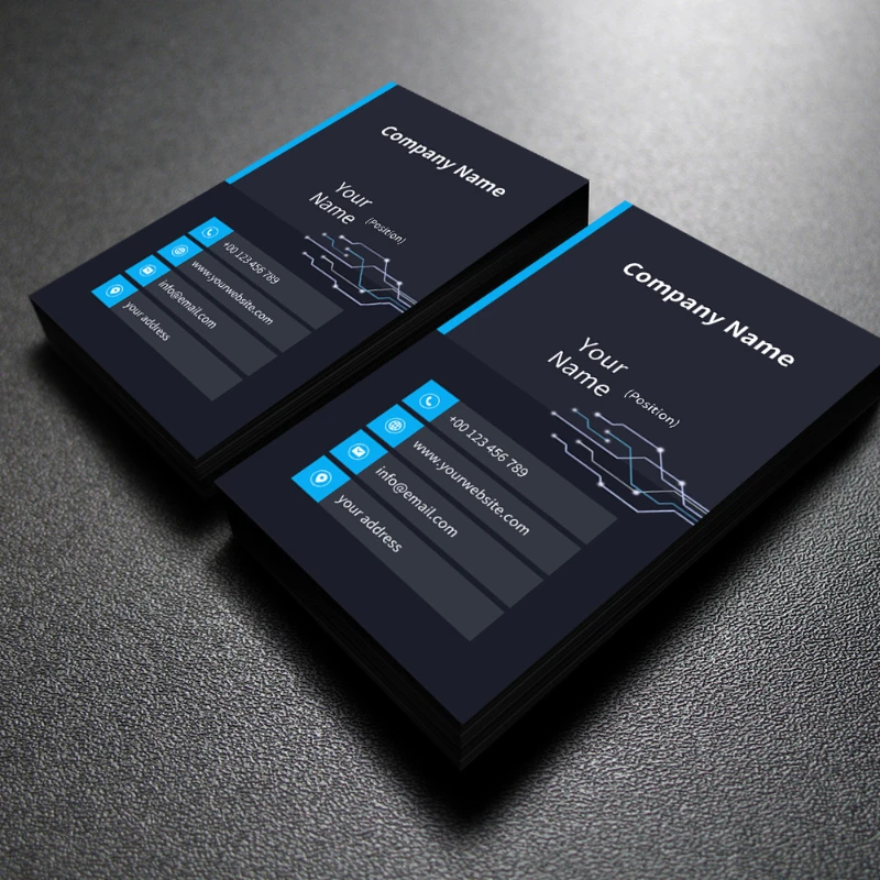 100PCS Cheap Customized Business Card Full Color Double-sided Printing Business Card 300G Paper 90*54mm